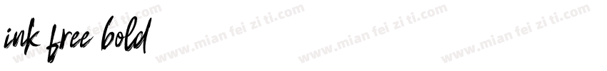 ink free bold字体字体转换